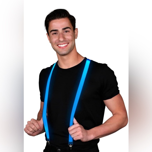 Blue LED suspenders - Picture 3 of 5